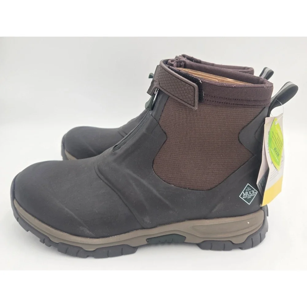 The Original Muck Boot Company Apex Mid Zip Ankle Boots NWT Mens 14 Brown No Box